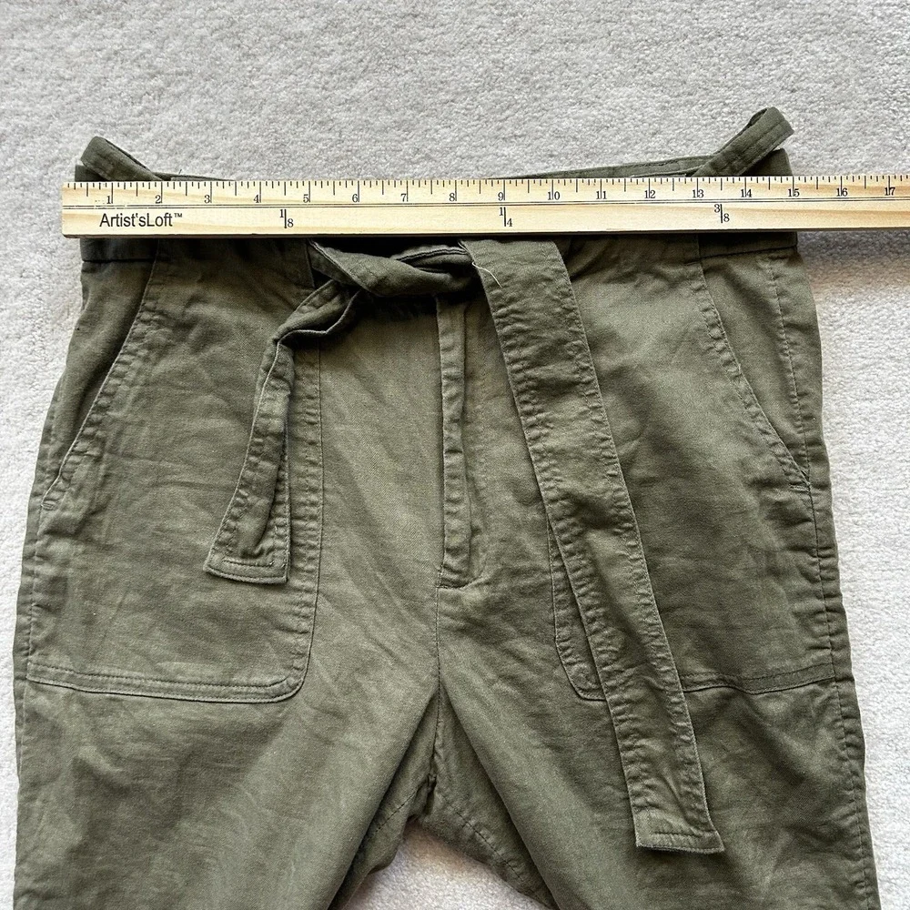 BANANA REPUBLIC Linen Pants Women's 8 Slim Stretch Fatigues Summer Lightweight